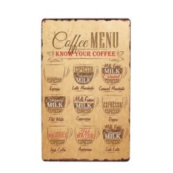 metallplatten deko cafe