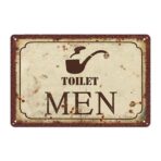 metall deko wc plakette