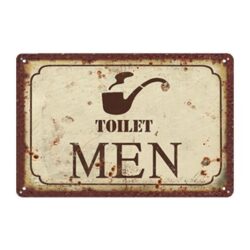 metall deko wc plakette