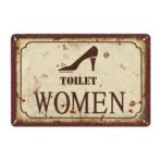 metall deko wc plakette