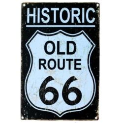 dekorative metallplatte route 66
