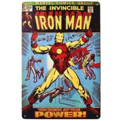 iron man metallplatte
