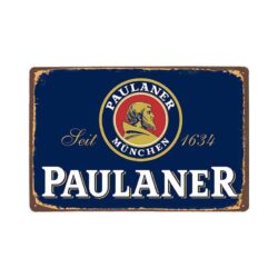 paulaner metallplatte