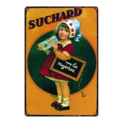 metallplatte vintage schokolade suchard