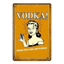 alkohol werbe metallplatte
