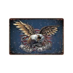 werbung metallplatte usa