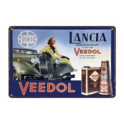 vintage veedol metallplatte