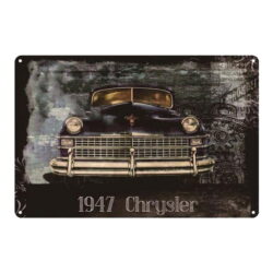 vintage metallplatte 1947 chrysler