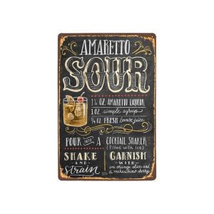 vintage amaretto sour metal teller