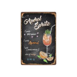 metallplatte vintage aperol spritz