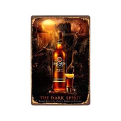 vintage bacardi metallplatte