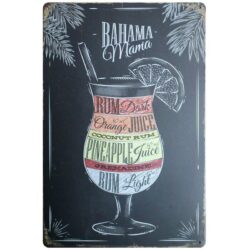 vintage metallplatte bahama mama