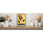 vintage bananen metallplatte
