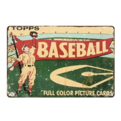 plaque metall vintage baseballkarten