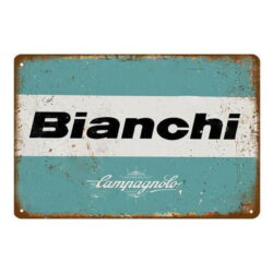 vintage bianchi metallplatte