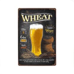 metallplatte vintage bier weizen