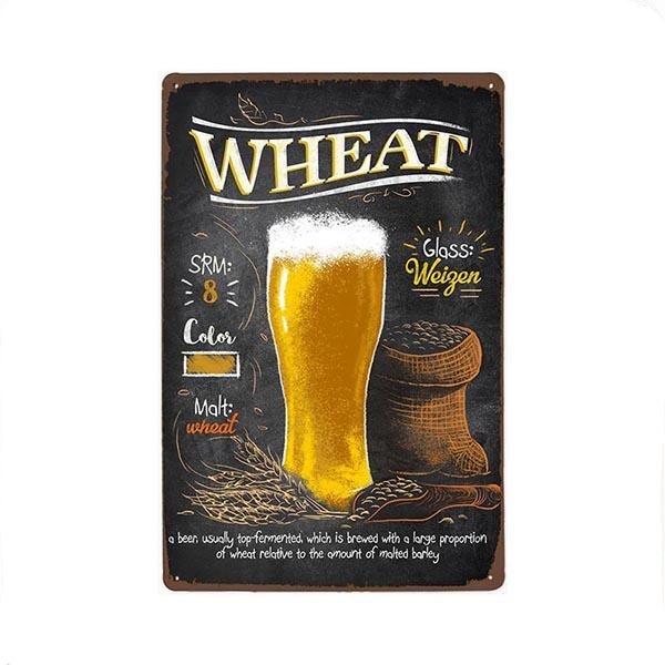 metallplatte vintage bier weizen metallplatte vintage bier weizen