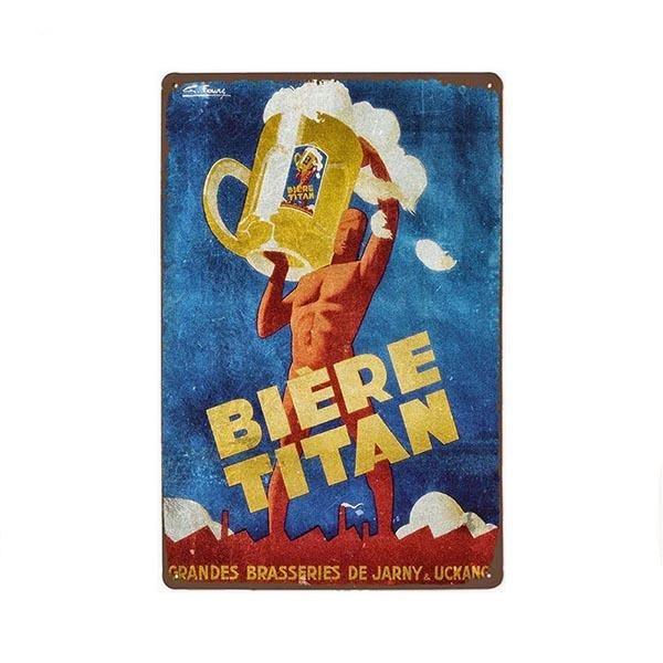 metallplatte vintage bier titan metallplatte vintage bier titan