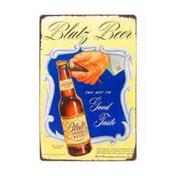 metallplatte vintage blatz