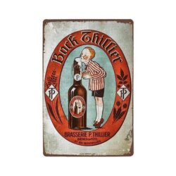 plaque metall vintage block thillier