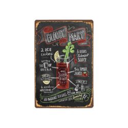 vintage metallplatte bloody mary 1