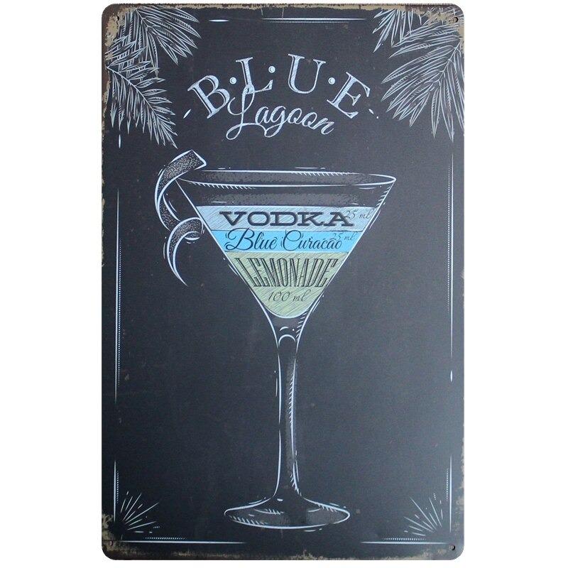 vintage blaue lagunen metallplatte vintage blaue lagunen metallplatte