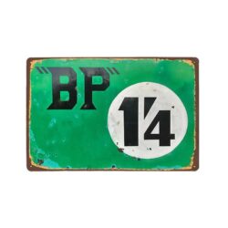 vintage metallplatte bp 14