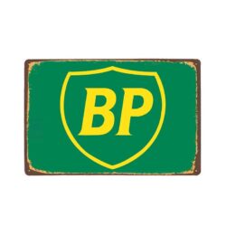 metallplatte vintage bp