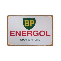 vintage metallplatte bp energol