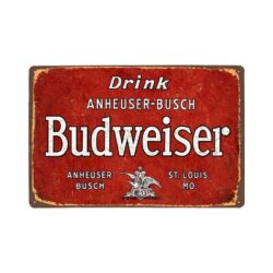 vintage budweiser getranke metallteller