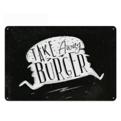 vintage burger to go metallteller