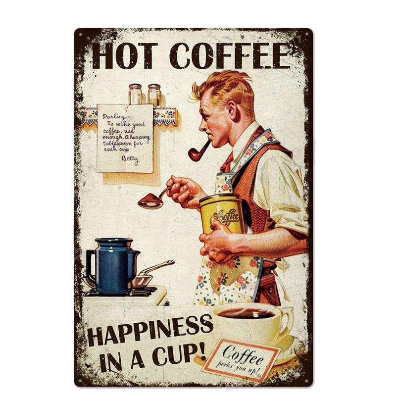 vintage metallteller kaffee heiss vintage metallteller kaffee heiss