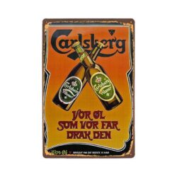 vintage carlsberg metallplatte