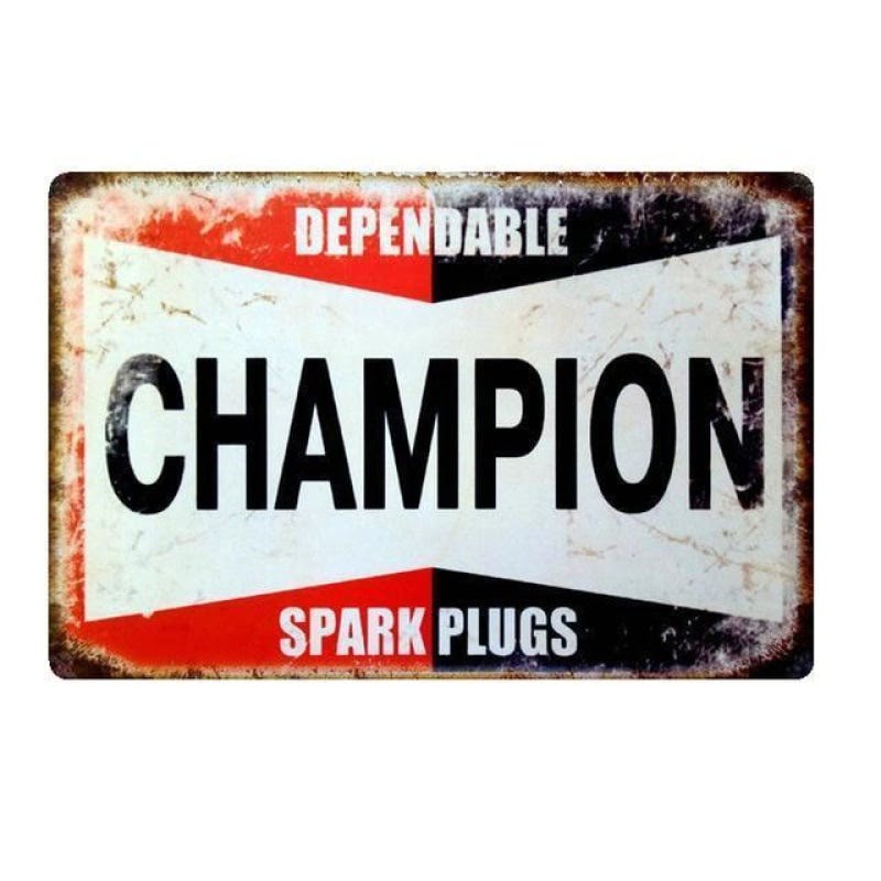 plaque metal vintage champion zuverlassige zundkerzen 1 plaque metal vintage champion zuverlassige zundkerzen 1
