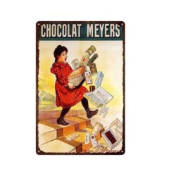 metallplatte vintage schokolade meyers