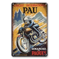 vintage metal plate circuit international pau 1