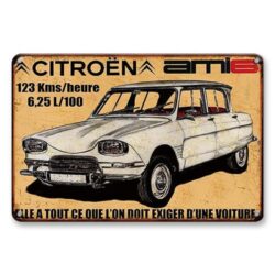 vintage metallplatte citroen ami 6