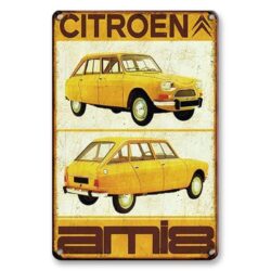 vintage metallplatte citroen ami 8