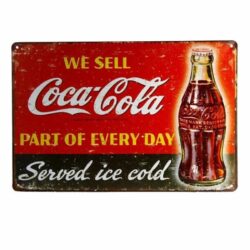 vintage coca cola metallplatte