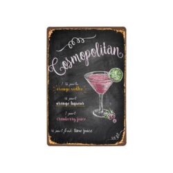 vintage metallplatte br cosmopolitan
