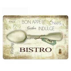 vintage metallteller besteck bistro