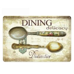 vintage metallteller besteck abendessen