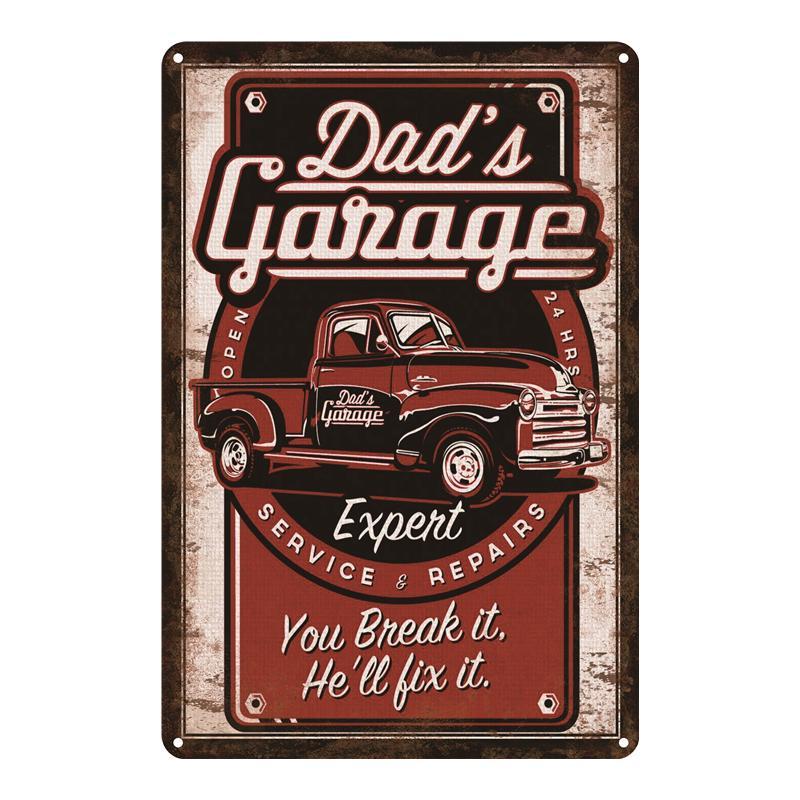 vintage papas garage metallplatte vintage papas garage metallplatte