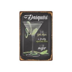 vintage daiquiri metallplatte