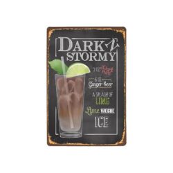 vintage metallplatte dark n stormy