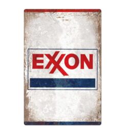 vintage exxon metallplatte
