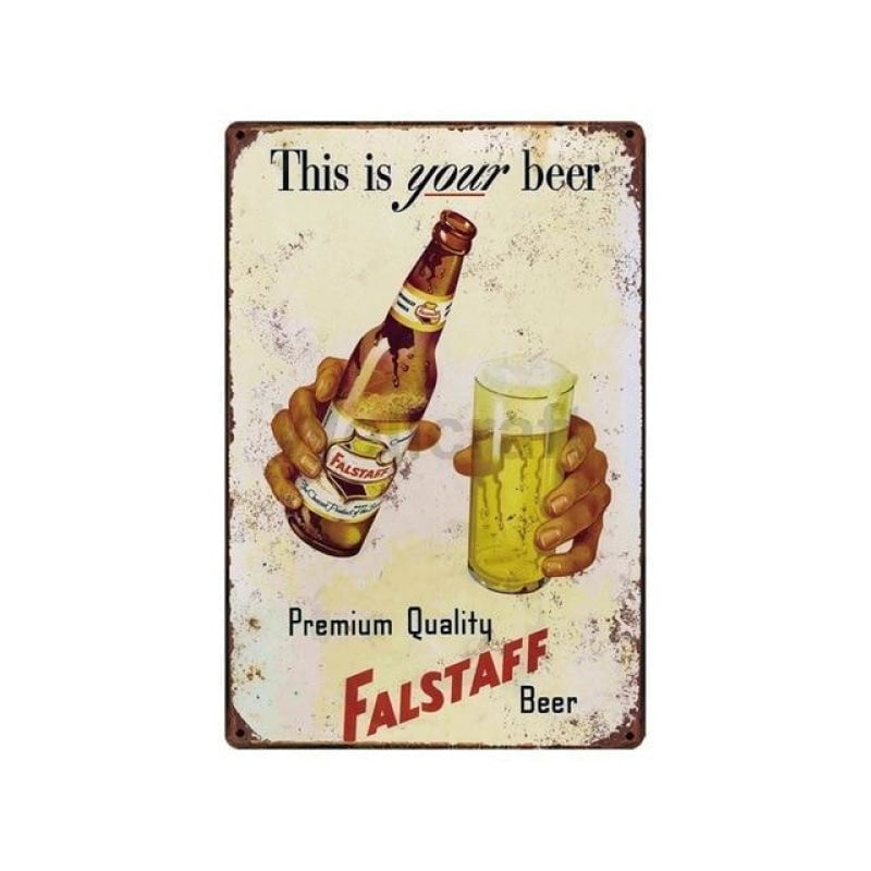 vintage falstaff metallplatte vintage falstaff metallplatte