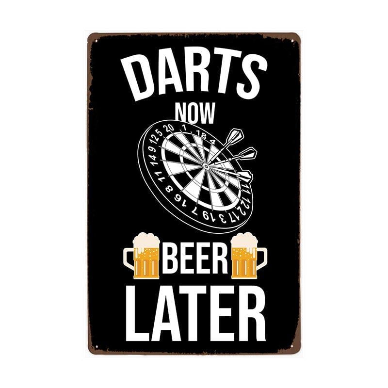 vintage metallteller darts und biere vintage metallteller darts und biere