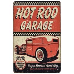 vintage garage metallplatte
