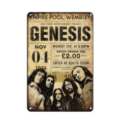 vintage genesis metallplatte